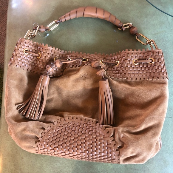 Anya Hindmarch Suede camel handbag - Picture 2 of 14